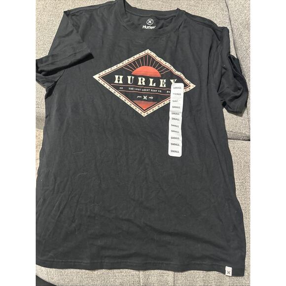 Hurley Men's Size Small Black All Day Graphic T Shirt Tee #3415 100% Cotton - Picture 1 of 3